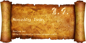 Noszály Iván névjegykártya
