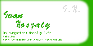 ivan noszaly business card
